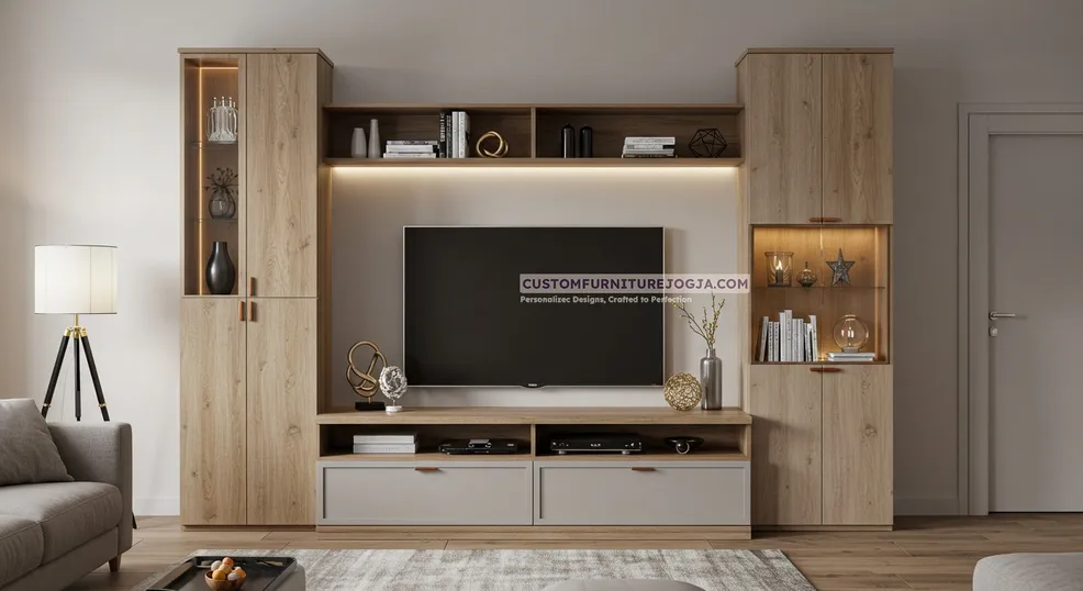 Jasa Pembuatan Cabinet Tv besar Jogja